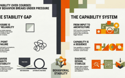 Why behaviour still breaks down — even when learning is in place